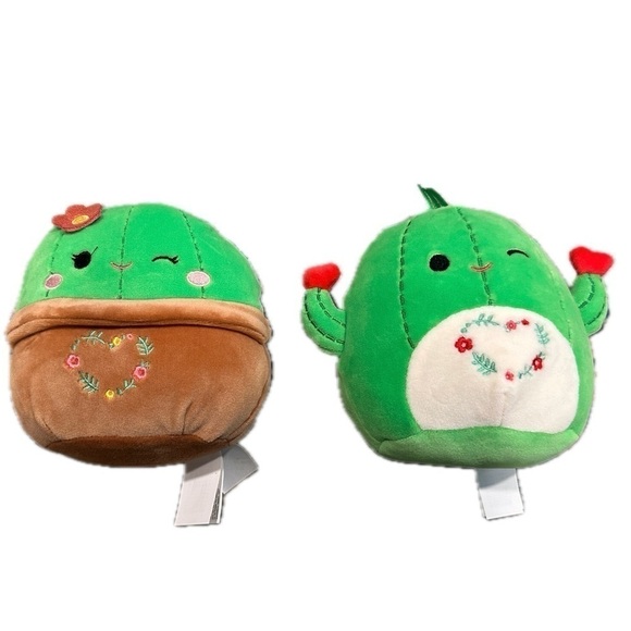 Squishmallows Other - 5” Shadi & Marcellus the Cactus Valentine Squishmallow Set NWOT